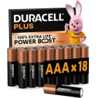 Pilas AAA DURACELL Plus 1.5V - Pack de 18 unidades