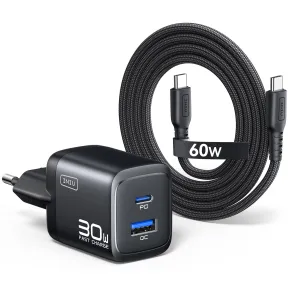 Cargador Rápido INIU USB C 30W con Cable 60W incluido