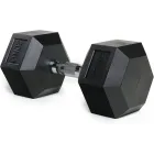 Mancuerna Hexagonal de Hierro Fundido 20kg con Goma REXO