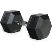 Mancuerna Hexagonal de Hierro Fundido 20kg con Goma REXO