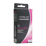 Condones lubricados Vitalis Sensation - Pack 12 unidades