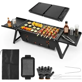 Plegable Parrilla de carbón portátil con 3 niveles