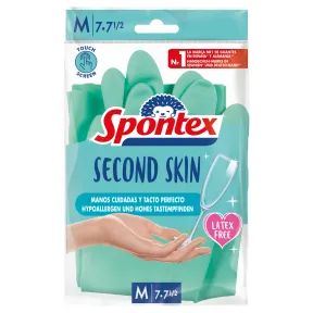 Guantes de Limpieza Spontex Talla M, Sin Látex Segunda Piel