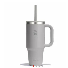 Tumbler térmico Hydro Flask 710ml con asa y pajita - Negro y Gris