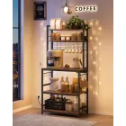 Estantería Auxiliar para Cocina con Enchufes y USB, 80 x 40 x 170 cm