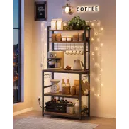 Estantería Auxiliar para Cocina con Enchufes y USB, 80 x 40 x 170 cm