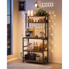Estantería Auxiliar para Cocina con Enchufes y USB, 80 x 40 x 170 cm