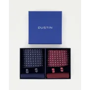 Estuche regalo con gemelos, pañuelo y corbata de seda