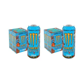 Pack de 4 Latas de Monster Mango Loco - Energía y Sabor