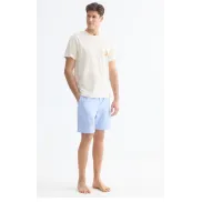 Pijama corto para hombre Dustin - Azul claro - Tallas L, XL, 2XL