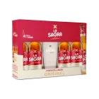 Pack de 4 botellas La Sagra Lager 33cl + vaso 12 pinta