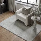 Alfombra gris moderna de piel sintética 90x150cm