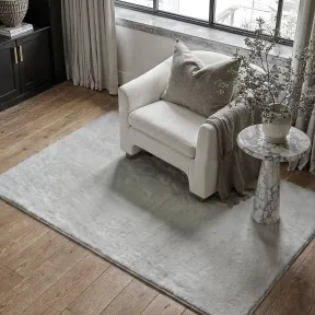 Alfombra gris moderna de piel sintética 90x150cm