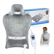 Almohadilla térmica 62x43, cervical y dorsal, 3 niveles calor.