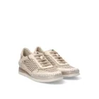 Deportivo blanco de mujer FLUCHOS f2143 con suela plana.
