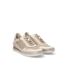 Deportivo blanco de mujer FLUCHOS f2143 con suela plana.