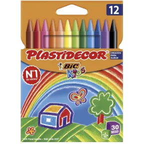 Ceras Plásticas BIC Kids Plastidecor - Pack de 12 Unidades