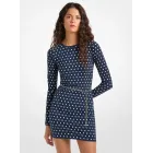 Vestido de lunares elástico con cinturón de Michael Kors