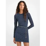 Vestido de lunares elástico con cinturón de Michael Kors