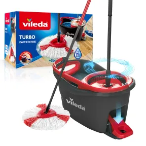 Fregona Vileda Turbo con Cubo y Palo Telescópico 2 en 1