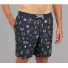 Bañador Hombre 100 Largo 18" Negro Estampado - DECATHLON