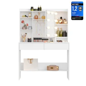 Tocador con 9 luces LED, brillo ajustable y 3 tonos VASAGLE KAILYN