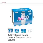 Pack 6x100 g Actimel natural DANONE, 2x1 en bebidas