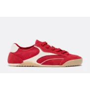 Zapatillas de piel con detalles en mesh