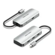 Hub USB-C 5 puertos 5000Mbits aluminio con 4xUSB 3.2 Gen 1