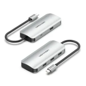 Hub USB-C 5 puertos 5000Mbits aluminio con 4xUSB 3.2 Gen 1