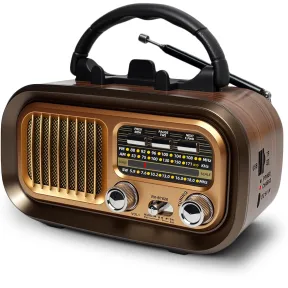 Radio antigua de transistores portátil AMFMOC pequeña