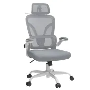 Silla de Oficina Ergonómica con Reposacabezas y Soporte Lumbar