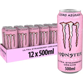 Total de 24 latas: 2 x Monster Energy Ultra Strawberry