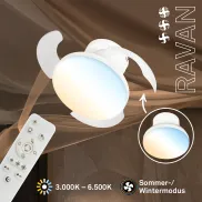 Ventilador de techo LED silencioso con mando a distancia