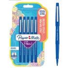 Rotuladores Paper Mate Flair azul punta mediana | 5 unidades