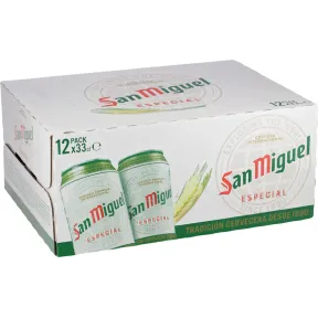 Cerveza lager especial SAN MIGUEL - pack de 12 latas