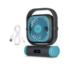 Ventilador USB azul compacto y portátil