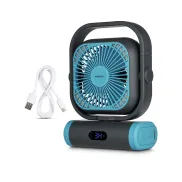 Ventilador USB azul compacto y portátil