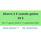 Ahorra 5€ en Salud y Belleza al gastar 39€. ¡Combina!