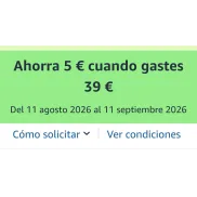 Ahorra 5€ en Salud y Belleza al gastar 39€. ¡Combina!