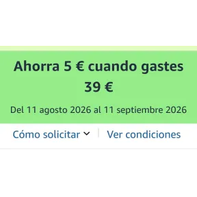 Ahorra 5€ en Salud y Belleza al gastar 39€. ¡Combina!