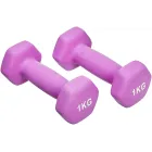 Mancuernas de neopreno 1kg (2 unidades) para entrenamiento