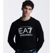 Camiseta negra de algodón EA7