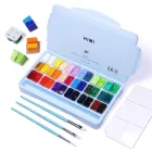 Juego de pintura gouache con 36 colores y accesorios.