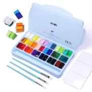Juego de pintura gouache con 36 colores y accesorios.