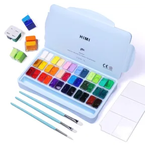 Juego de pintura gouache con 36 colores y accesorios.