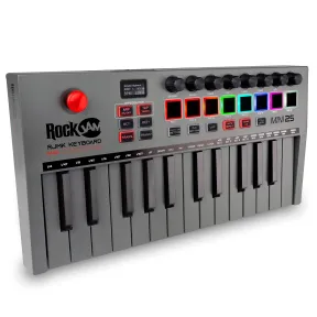 Controlador MIDI Bluetooth RockJam de 25 teclas y pads