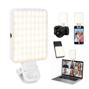 Luz Selfie Profesional AiQInu con Clip y 128 LED para Móvil