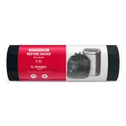 Bolsa de Basura Extrafuerte 15x75L con Asa para Atar