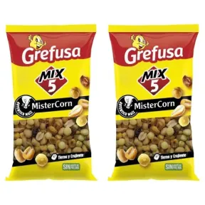 Cócktail mix de frutos secos 2x160gr MisterCorn